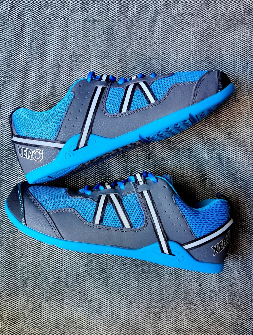Xero Barefoot Shoes Grey Blue Training Sneakers Wide Toe Box Womens 8.5 Prio